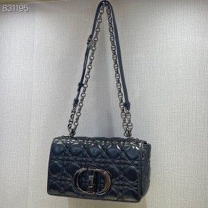 Christian Dior Caro Bag 20cm 621200 Gold Hardware Patent Lambskin Leather Spring/Summer 2022 Collection - Image 5