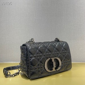 Christian Dior Caro Bag 20cm 621200 Gold Hardware Patent Lambskin Leather Spring/Summer 2022 Collection - Image 6