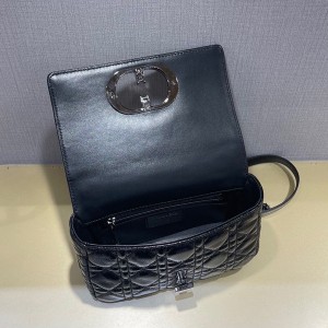 Christian Dior Caro Bag 20cm 621200 Gold Hardware Patent Lambskin Leather Spring/Summer 2022 Collection - Image 7