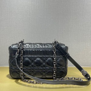Christian Dior Caro Bag 20cm 621200 Gold Hardware Patent Lambskin Leather Spring/Summer 2022 Collection - Image 9