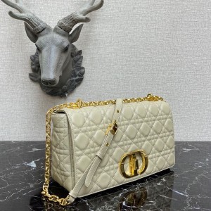Christian Dior Caro Bag 28cm 281200 Gold Hardware Lambskin Leather Spring/Summer 2022 Collection - Image 3