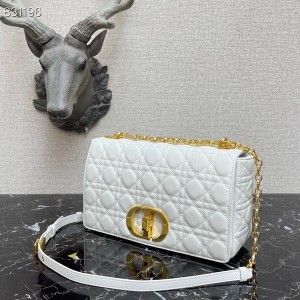 Christian Dior Caro Bag 28cm 281200 Gold Hardware Lambskin Leather Spring/Summer 2022 Collection - Image 3