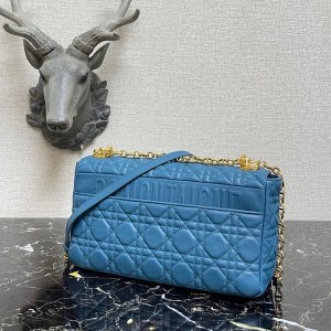 Christian Dior Caro Bag 28cm 281200 Gold Hardware Lambskin Leather Spring/Summer 2022 Collection - Image 4