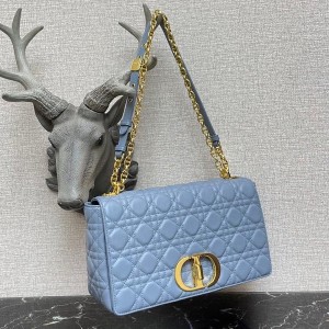 Christian Dior Caro Bag 28cm 281200 Gold Hardware Lambskin Leather Spring/Summer 2022 Collection - Image 4