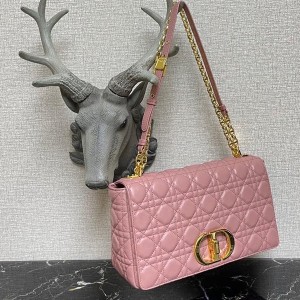 Christian Dior Caro Bag 28cm 281200 Gold Hardware Lambskin Leather Spring/Summer 2022 Collection - Image 4