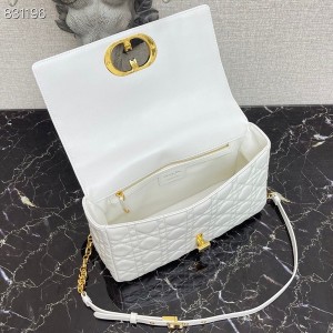 Christian Dior Caro Bag 28cm 281200 Gold Hardware Lambskin Leather Spring/Summer 2022 Collection - Image 4