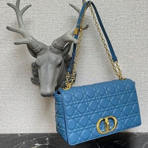 Christian Dior Caro Bag 28cm 281200 Gold Hardware Lambskin Leather Spring/Summer 2022 Collection - Image 5
