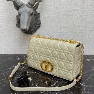Christian Dior Caro Bag 28cm 281200 Gold Hardware Lambskin Leather Spring/Summer 2022 Collection - Image 5