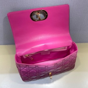 Christian Dior Caro Bag 28cm 281200 Gold Hardware Lambskin Leather Spring/Summer 2022 Collection - Image 5