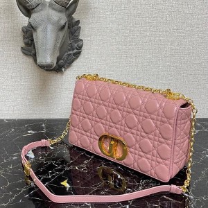 Christian Dior Caro Bag 28cm 281200 Gold Hardware Lambskin Leather Spring/Summer 2022 Collection - Image 5