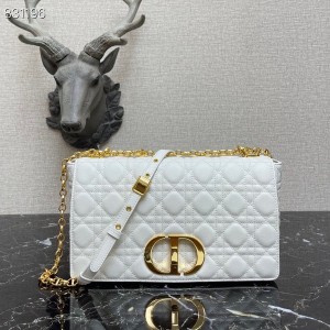 Christian Dior Caro Bag 28cm 281200 Gold Hardware Lambskin Leather Spring/Summer 2022 Collection - Image 5