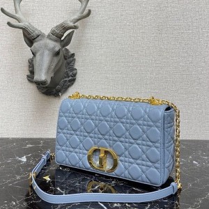 Christian Dior Caro Bag 28cm 281200 Gold Hardware Lambskin Leather Spring/Summer 2022 Collection - Image 6