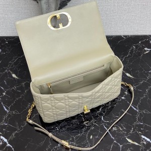 Christian Dior Caro Bag 28cm 281200 Gold Hardware Lambskin Leather Spring/Summer 2022 Collection - Image 6
