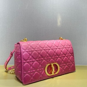 Christian Dior Caro Bag 28cm 281200 Gold Hardware Lambskin Leather Spring/Summer 2022 Collection - Image 6