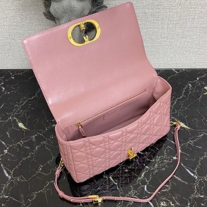 Christian Dior Caro Bag 28cm 281200 Gold Hardware Lambskin Leather Spring/Summer 2022 Collection - Image 6