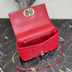 Christian Dior Caro Bag 28cm 281200 Gold Hardware Lambskin Leather Spring/Summer 2022 Collection - Image 6