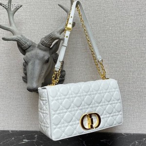 Christian Dior Caro Bag 28cm 281200 Gold Hardware Lambskin Leather Spring/Summer 2022 Collection - Image 6