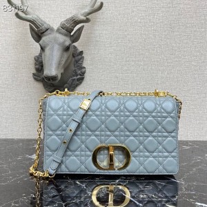 Christian Dior Caro Bag 28cm 281200 Gold Hardware Lambskin Leather Spring/Summer 2022 Collection - Image 7