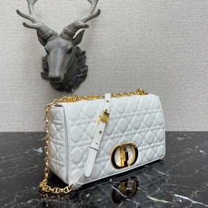 Christian Dior Caro Bag 28cm 281200 Gold Hardware Lambskin Leather Spring/Summer 2022 Collection - Image 7