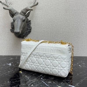 Christian Dior Caro Bag 28cm 281200 Gold Hardware Lambskin Leather Spring/Summer 2022 Collection - Image 8