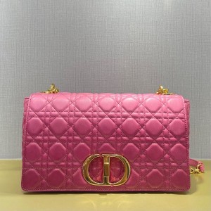 Christian Dior Caro Bag 28cm 281200 Gold Hardware Lambskin Leather Spring/Summer 2022 Collection - Image 9