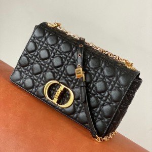 Christian Dior Caro Bag 28cm Gold Hardware Lambskin Leather Spring/Summer 2021 Collection - Image 9