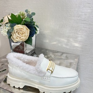 Christian Dior Code Loafer Brushed Calfskin Leather and Shearling Fur Fall/Winter 2022 Collection - Image 3
