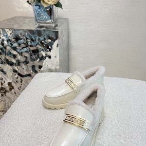 Christian Dior Code Loafer Brushed Calfskin Leather and Shearling Fur Fall/Winter 2022 Collection - Image 8