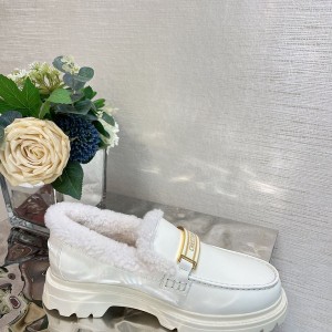 Christian Dior Code Loafer Brushed Calfskin Leather and Shearling Fur Fall/Winter 2022 Collection - Image 9