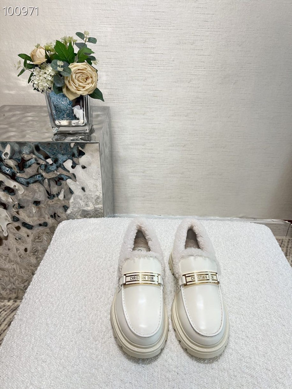 Christian Dior Code Loafer Brushed Calfskin Leather and Shearling Fur Fall/Winter 2022 Collection Size