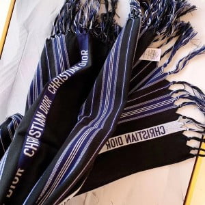 Christian Dior Cotton/Wool/Silk Scarf 200cm Fall/Winter 2019 Collection - Image 7