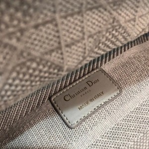 Christian Dior D-Lite Lady Dior Bag 24cm Embroidered Canvas Gold Hardware Fall/Winter 2020 Collection - Image 7