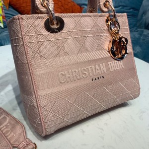 Christian Dior D-Lite Lady Dior Bag 24cm Gold Hardware Spring/Summer 2020 Collection - Image 4
