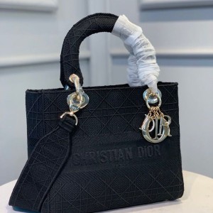 Christian Dior D-Lite Lady Dior Bag 24cm Gold Hardware Spring/Summer 2020 Collection - Image 5