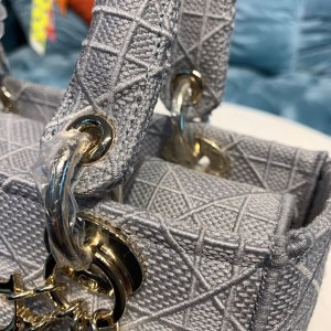 Christian Dior D-Lite Lady Dior Bag 24cm Gold Hardware Spring/Summer 2020 Collection - Image 5