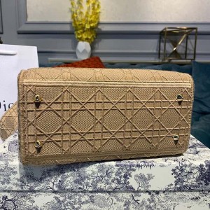 Christian Dior D-Lite Lady Dior Bag 24cm Gold Hardware Spring/Summer 2020 Collection - Image 5