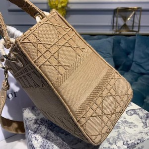 Christian Dior D-Lite Lady Dior Bag 24cm Gold Hardware Spring/Summer 2020 Collection - Image 9
