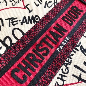 Christian Dior DiorAmour Vertical Book Tote Bag 20cm Embroidered Canvas Fall/Winter 2020 Collection - Image 6