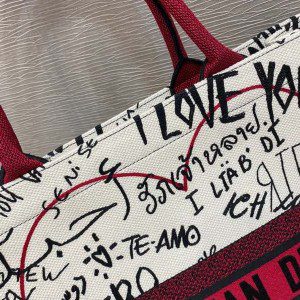 Christian Dior Dioramour Book Tote Bag 35cm Embroidered Canvas Fall/Winter 2020 Collection - Image 4