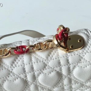 Christian Dior Dioramour Caro Bag 20cm Gold Hardware Lambskin Leather Spring/Summer 2021 Collection - Image 6
