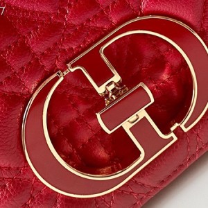 Christian Dior Dioramour Caro Bag 20cm Gold Hardware Lambskin Leather Spring/Summer 2021 Collection - Image 7