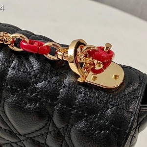 Christian Dior Dioramour Caro Bag 20cm Gold Hardware Lambskin Leather Spring/Summer 2021 Collection - Image 9