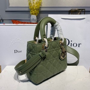 Christian Dior Lady Dior Bag 20cm Gold Hardware Lambskin Leather Spring/Summer 2020 Collection - Image 3