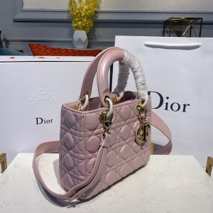 Christian Dior Lady Dior Bag 20cm Gold Hardware Lambskin Leather Spring/Summer 2020 Collection - Image 3