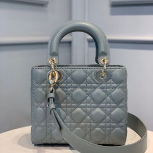 Christian Dior Lady Dior Bag 20cm Gold Hardware Lambskin Leather Spring/Summer 2020 Collection - Image 3