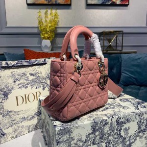 Christian Dior Lady Dior Bag 20cm Gold Hardware Lambskin Leather Spring/Summer 2020 Collection - Image 3