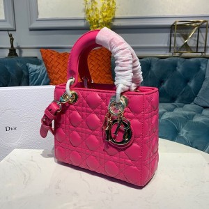 Christian Dior Lady Dior Bag 20cm Gold Hardware Lambskin Leather Spring/Summer 2020 Collection - Image 3