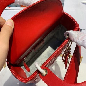 Christian Dior Lady Dior Bag 20cm Gold Hardware Lambskin Leather Spring/Summer 2020 Collection - Image 5