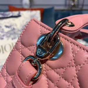 Christian Dior Lady Dior Bag 20cm Gold Hardware Lambskin Leather Spring/Summer 2020 Collection - Image 5