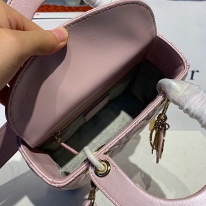 Christian Dior Lady Dior Bag 20cm Gold Hardware Lambskin Leather Spring/Summer 2020 Collection - Image 6